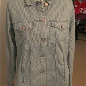 Gloria Vanderbilt pico rail roadstripe jacket